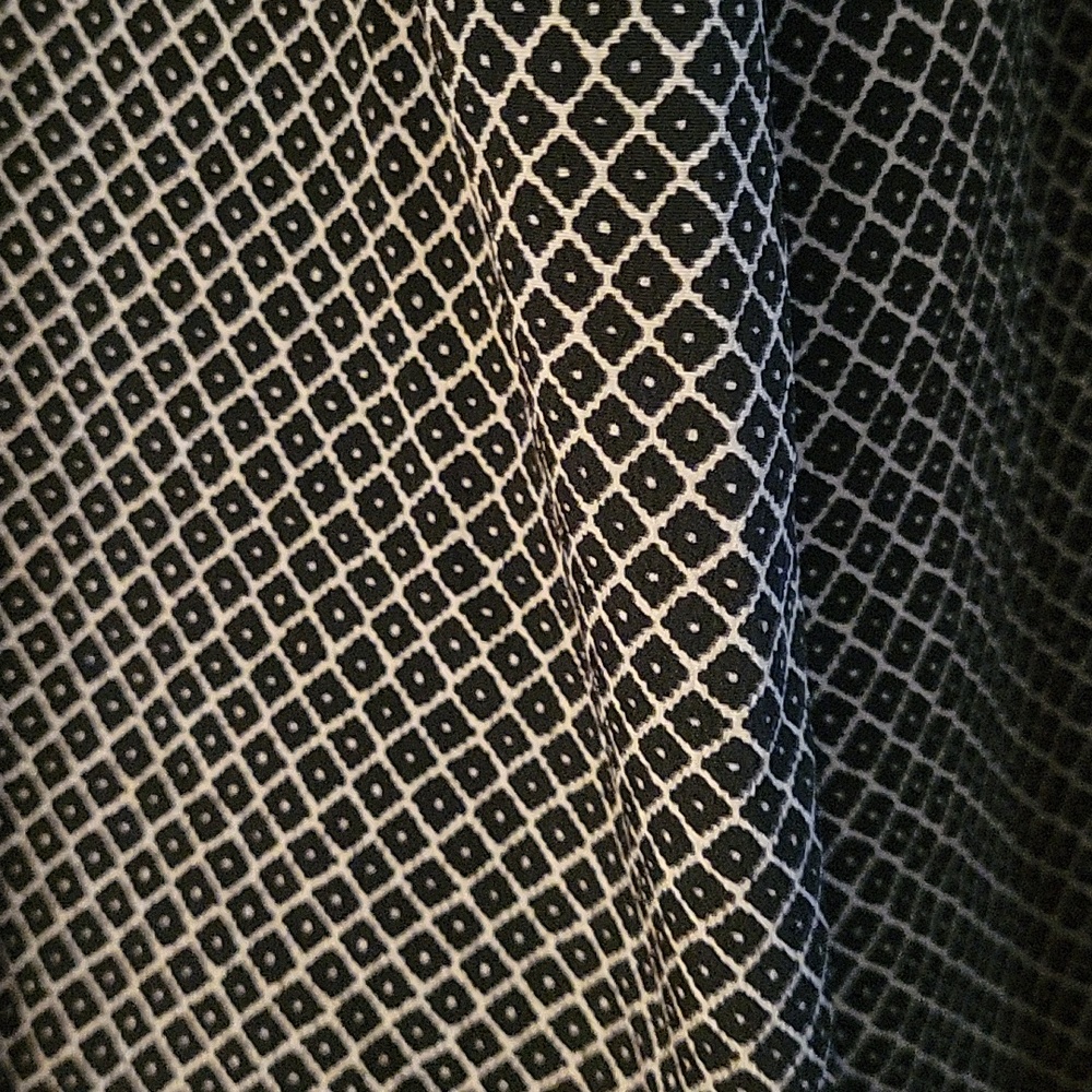 Navy & White Geometric Print Elastic Waist Pants H&M sz 12 - Picture 2 of 4